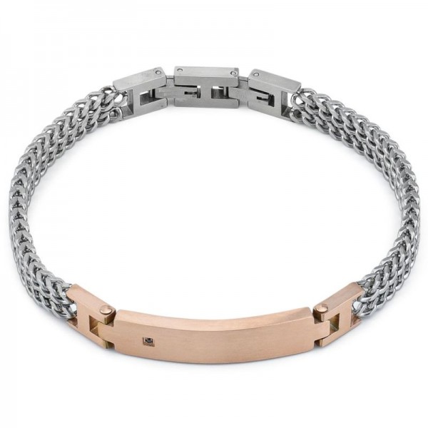 Image of the Boccadamo Man mens Bracelet ABR688RS