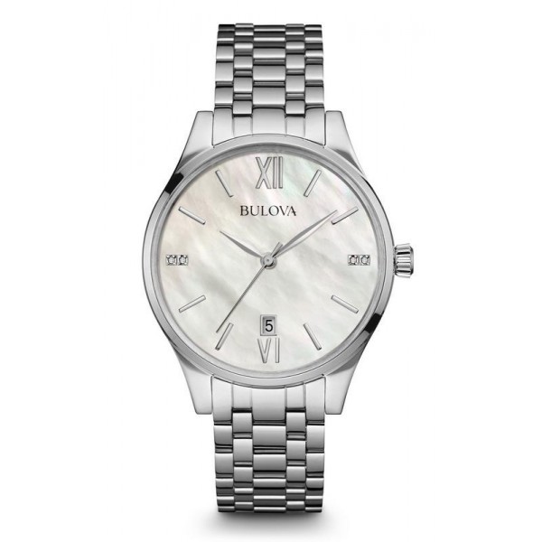 Kaufen Sie Bulova Damenuhr Diamonds 96S161 Diamanten Perlmutt
