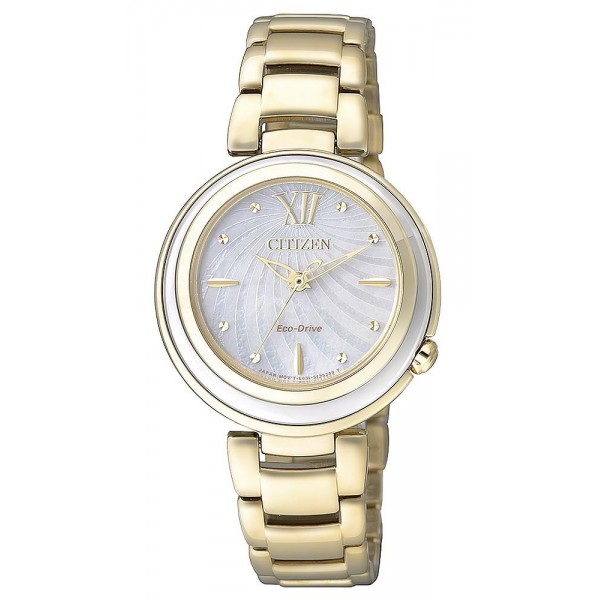 Kaufen Sie Citizen Damenuhr Elegant Eco-Drive EM0336-59D Perlmutt