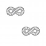 Imagen de Pendientes Fossil Sterling Silver mujer JFS00634040 Infinito
