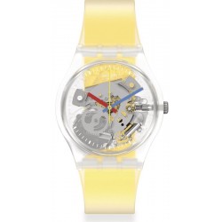 Montre Unisex Swatch Gent Clearly Yellow Striped GE291