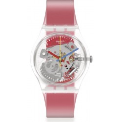 Montre Unisex Swatch Gent Clearly Red Striped GE292