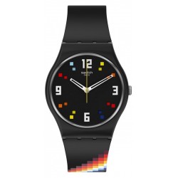 Swatch Унисекс Часы Gent Black Carousel Squares SO28B705