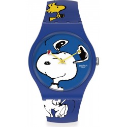 Montre Swatch Peanuts Hee Hee Hee Snoopy et Woodstock SO29Z106