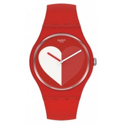 Swatch Damenuhr New Gent Half <3 White SO29Z112