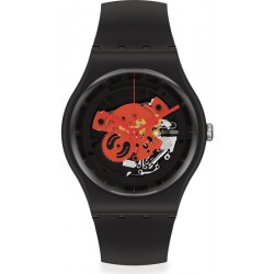 Montre Unisex Swatch New Gent Time To Red Big SO32B110