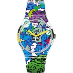 Acheter Montre Unisex Swatch New Gent Wall Paint SUOW133