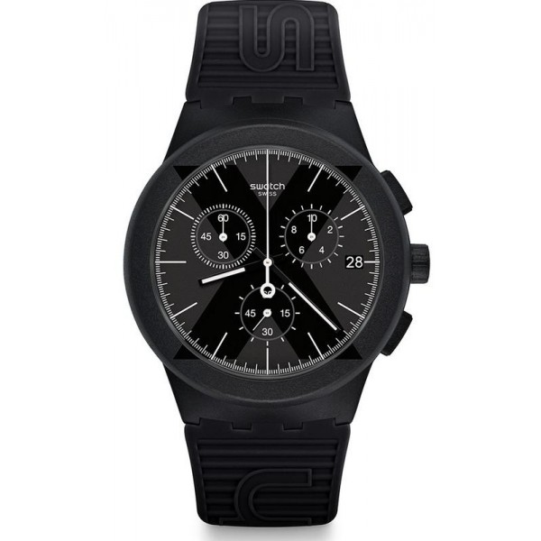 Buy Men's Swatch Watch Chrono Plastic X-District Black SUSB413 Chronograph