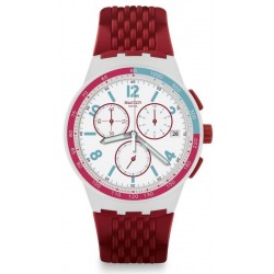 Acheter Montre Unisex Swatch Chrono Plastic Red Track SUSM403 Chronographe